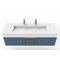 Castello Usa Nile 60" Wall Mounted Blue Vanity With White Top And Gold Handles CB-MC-60BLU-GLD-2053-WH - alternate 5